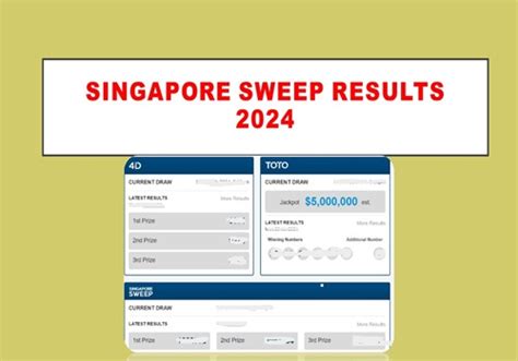 singapore sweep results Singapore Toto Predictions – 10 August Thursday 2023; Terms and Conditions of Singapore Big Sweep; Singapore Pools Toto Results on 07/08/2023 (07 August 2023) Big Sweep Result 2023: Winning Numbers Announced; 9 August Wednesday 2023 Top 3 Prize Number Predictions – Elite MembershipIf you're looking for a fun and exciting way to try your luck, Singapore Sweep is definitely worth a shot